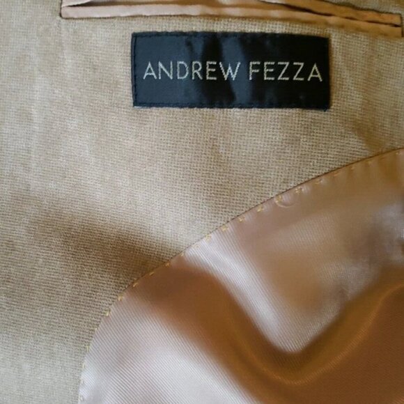 Andrew Fezza Chatham Tan Men's 2 Button Polyester Sports Coat Sz L - Picture 11 of 11